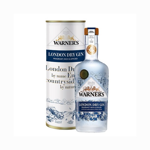 Warner's London Dry Gin i gaverr
